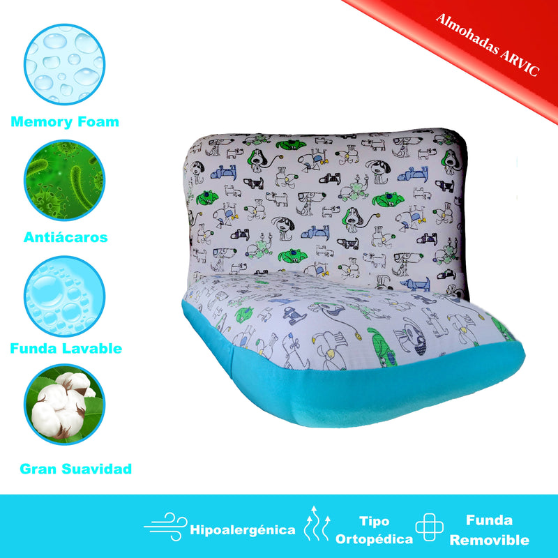 Almohada Infantil Memory Foam Ortopedica